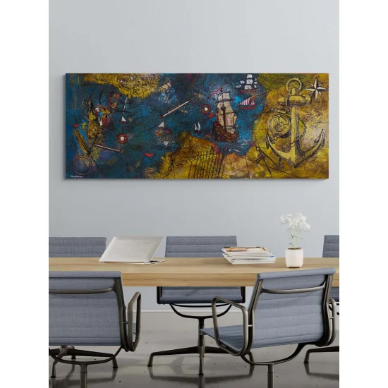 Piri Reis Hatırası Yağlı Boya Tablosu