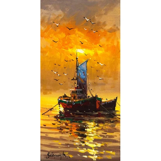 Canlı Kıyılar Yağlı Boya Tablosu