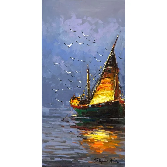 Gecenin Sükuneti Yağlı Boya Tablosu