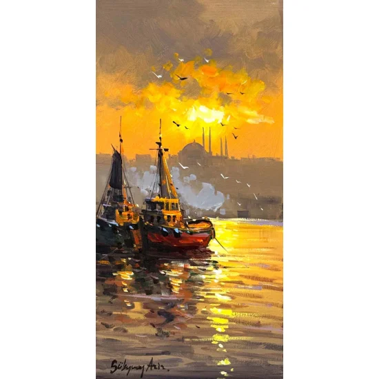 Boğazda Hatıralar Yağlı Boya Tablosu