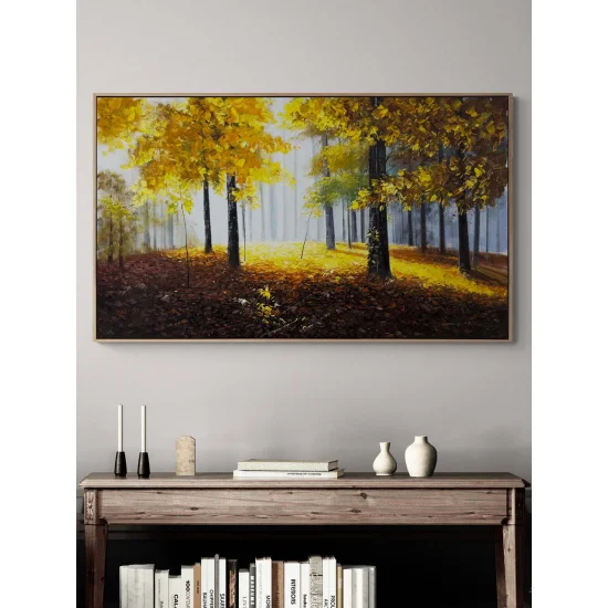 Işığa Açılan Orman Yağlı Boya Tablosu