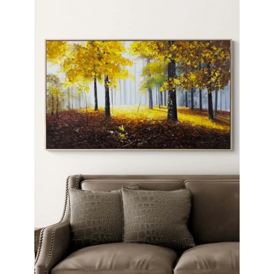 Işığa Açılan Orman Yağlı Boya Tablosu