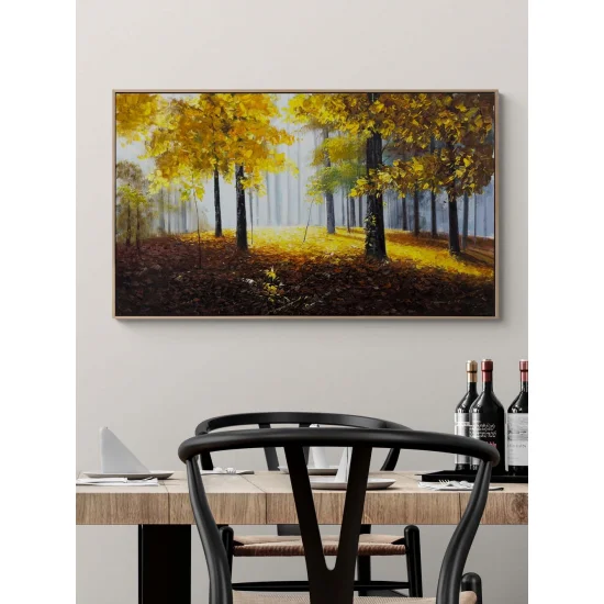 Işığa Açılan Orman Yağlı Boya Tablosu