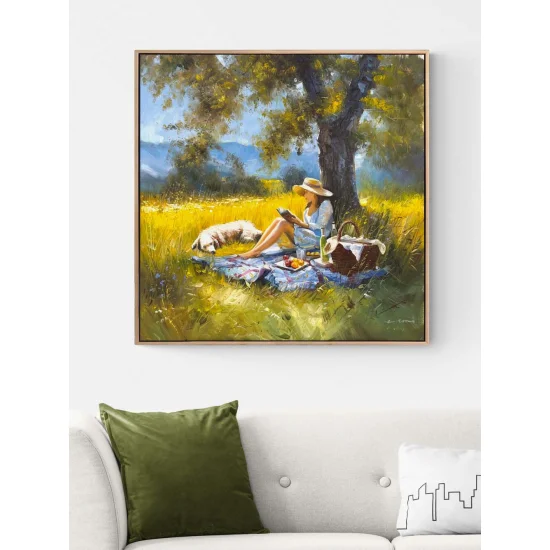 Ağacın Altında Hayaller Yağlı Boya Tablosu