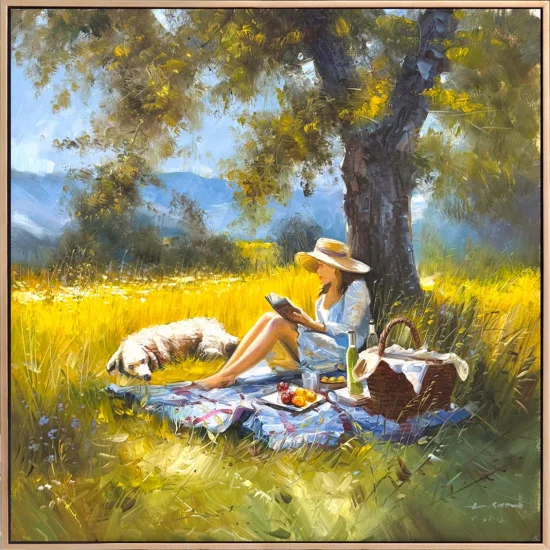 Ağacın Altında Hayaller Yağlı Boya Tablosu