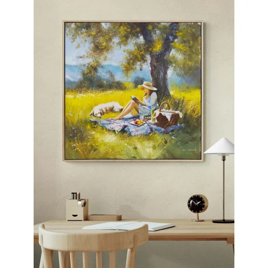 Ağacın Altında Hayaller Yağlı Boya Tablosu