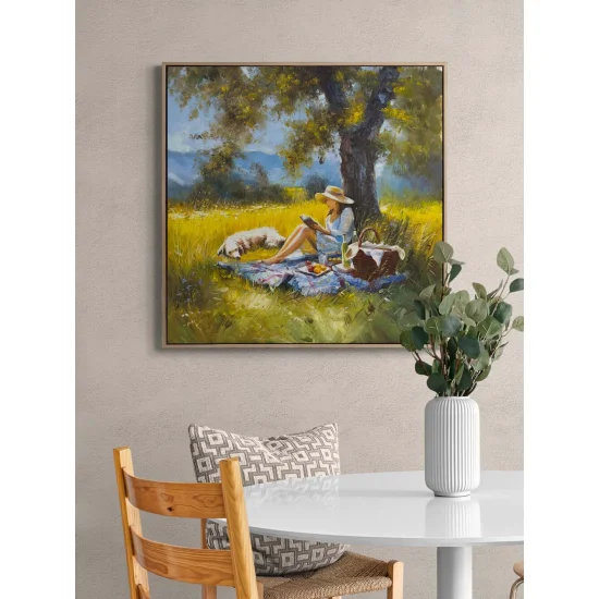 Ağacın Altında Hayaller Yağlı Boya Tablosu