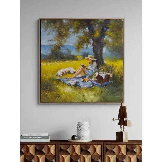 Ağacın Altında Hayaller Yağlı Boya Tablosu