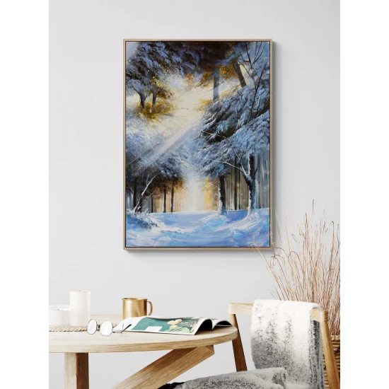 Beyaz Zamanda Yolculuk Yağlı Boya Tablosu