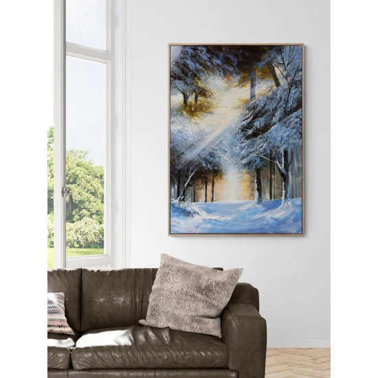 Beyaz Zamanda Yolculuk Yağlı Boya Tablosu