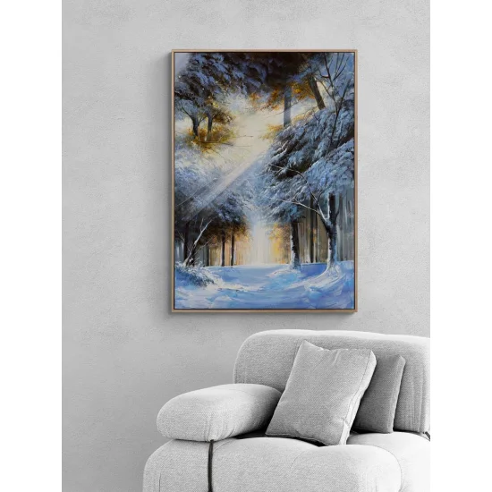 Beyaz Zamanda Yolculuk Yağlı Boya Tablosu