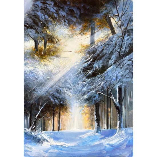 Beyaz Zamanda Yolculuk Yağlı Boya Tablosu