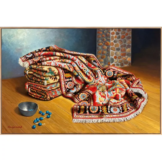 Kilimli Natürmort Yağlı Boya Tablosu