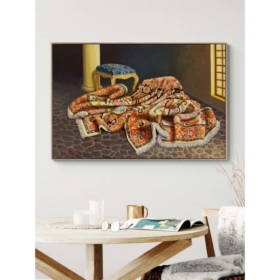 Motifli Natürmort Yağlı Boya Tablosu