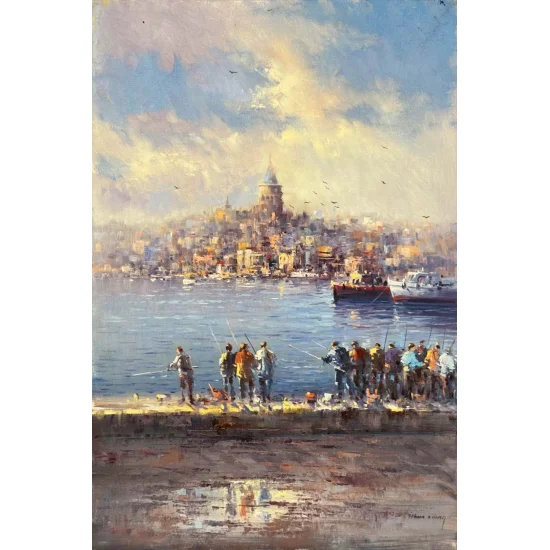 From the Bosphorus to Galata Oil Painting