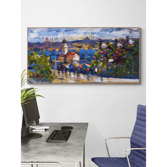 Kız Kulesi’nden Bakış Yağlı Boya Tablosu