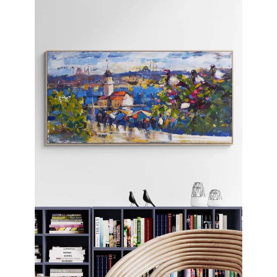 Kız Kulesi’nden Bakış Yağlı Boya Tablosu