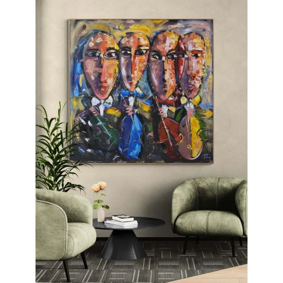 İçsel Konçerto Yağlı Boya Tablosu