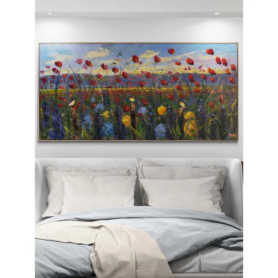 Göğe Açılan Kır Yağlı Boya Tablosu