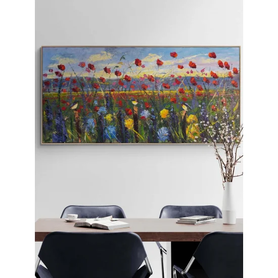 Göğe Açılan Kır Yağlı Boya Tablosu