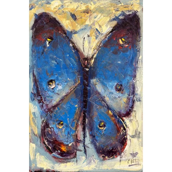 Kelebekli Rüyalar Yağlı Boya Tablosu