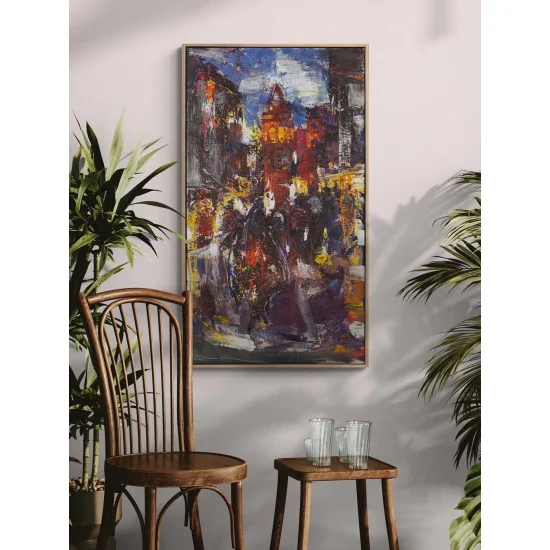 Evening Reflections in Galata Oil Painting