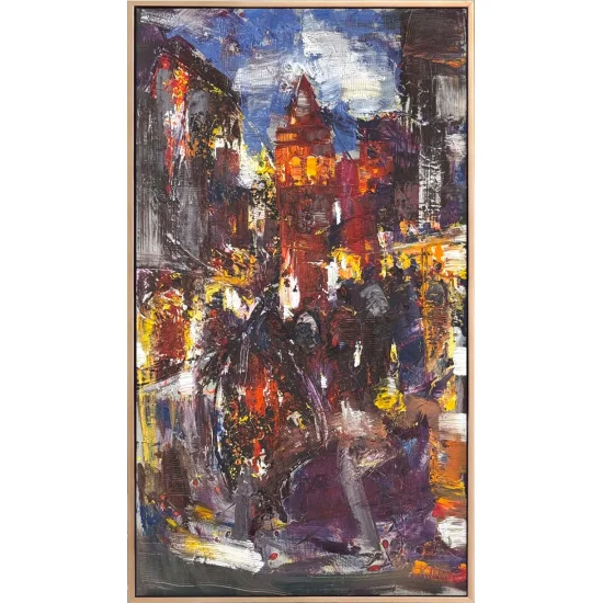 Evening Reflections in Galata Oil Painting