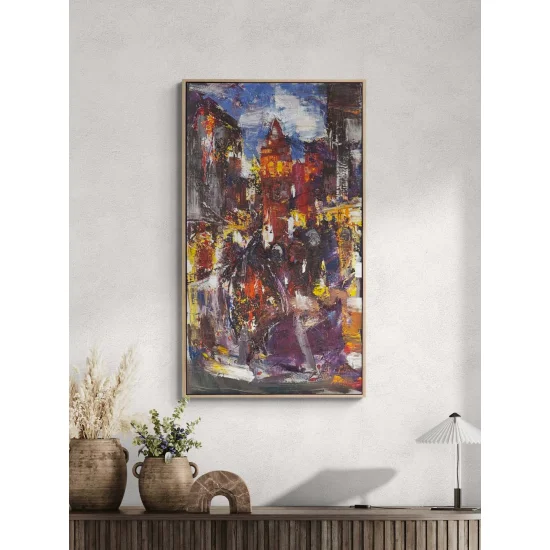 Evening Reflections in Galata Oil Painting