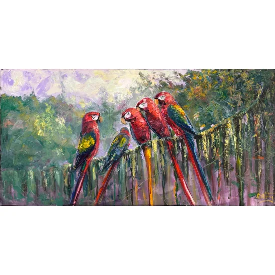 Song of the Parrots Oil Painting