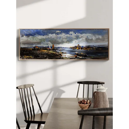 Clouded Plain Oil Painting