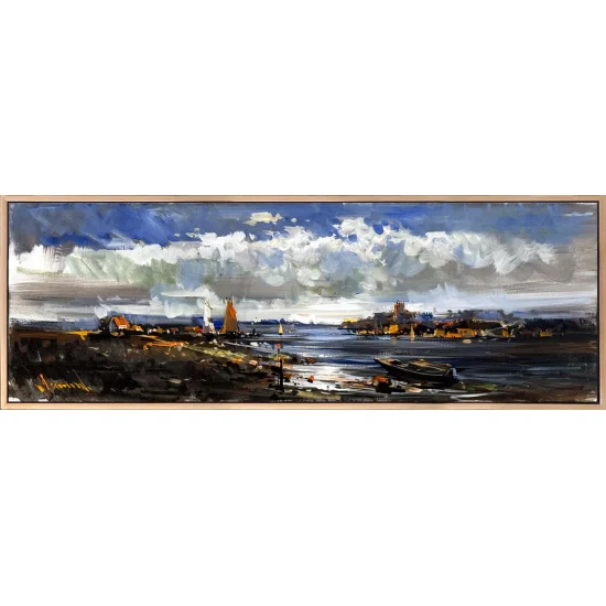 Clouded Plain Oil Painting