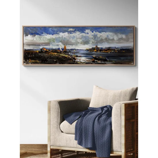 Clouded Plain Oil Painting