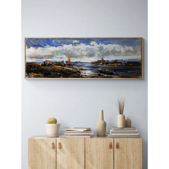 Clouded Plain Oil Painting