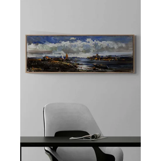 Clouded Plain Oil Painting