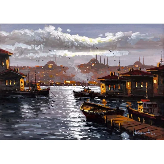 The Bosphorus Among Minarets Oil Painting