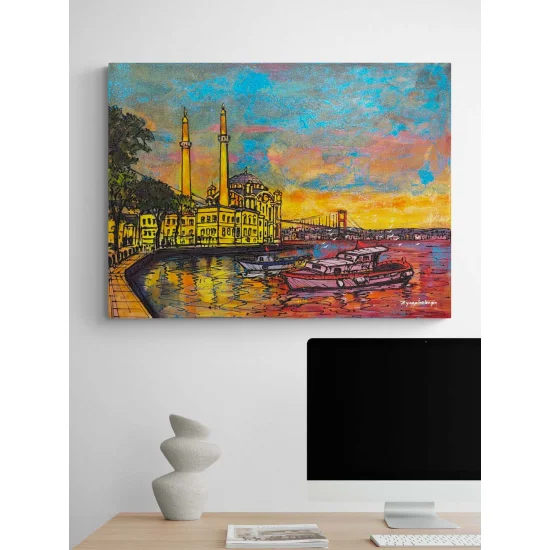 Sunset in Ortaköy Oil Painting