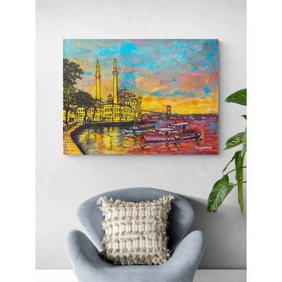 Sunset in Ortaköy Oil Painting