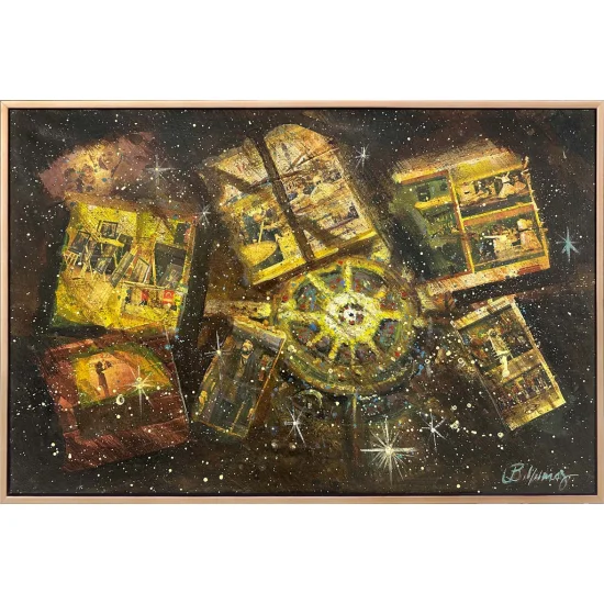 Zamanın Galaksisi Yağlı Boya Tablosu