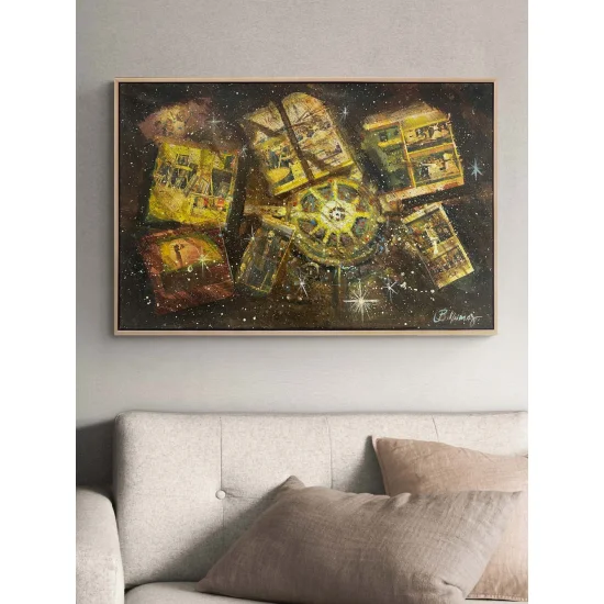 Zamanın Galaksisi Yağlı Boya Tablosu