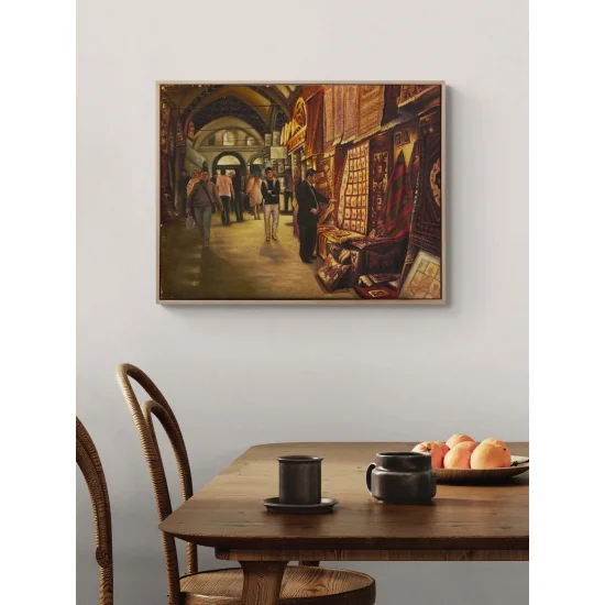 Halı Çarşısı Yağlı Boya Tablosu