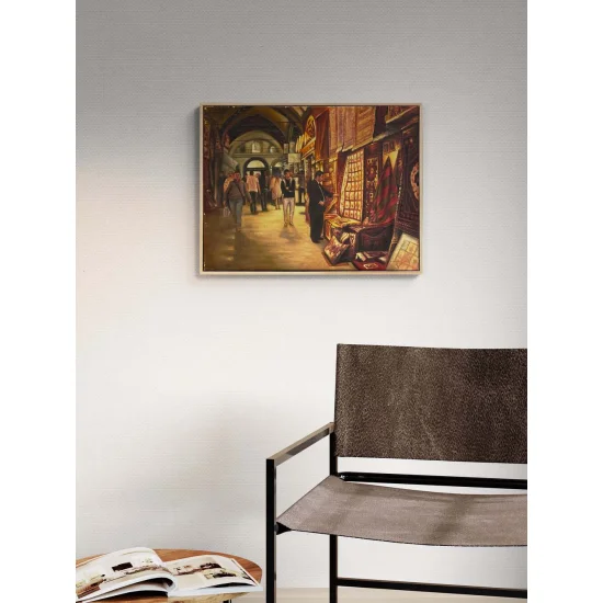 Halı Çarşısı Yağlı Boya Tablosu