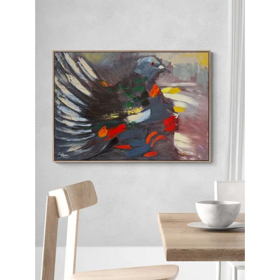 Güvercin Gölgesi Yağlı Boya Tablosu