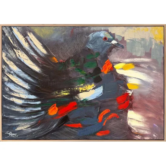 Güvercin Gölgesi Yağlı Boya Tablosu