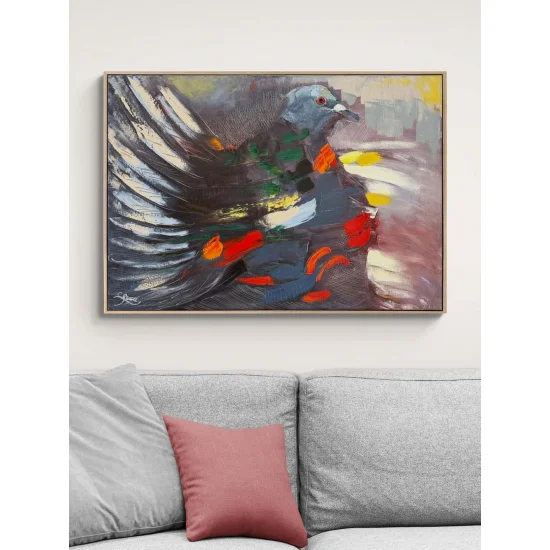 Güvercin Gölgesi Yağlı Boya Tablosu