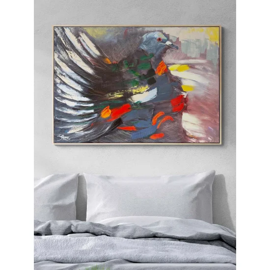 Güvercin Gölgesi Yağlı Boya Tablosu