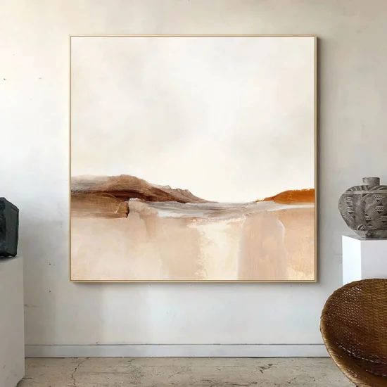 Coffee Tones Minimalist Custom Order Abstract Oil Painting
