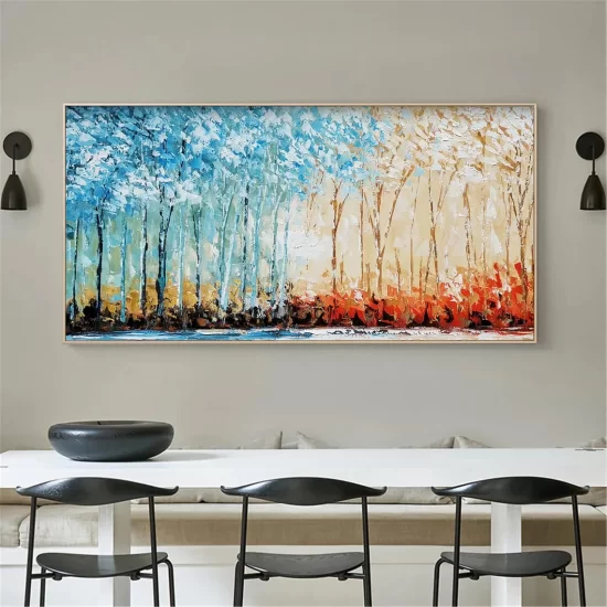 Colorful Abstract Trees Custom Order Abstract Oil Painting