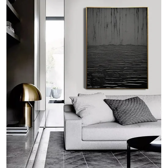 Black Texture Abstract Custom Order Abstract Oil Painting