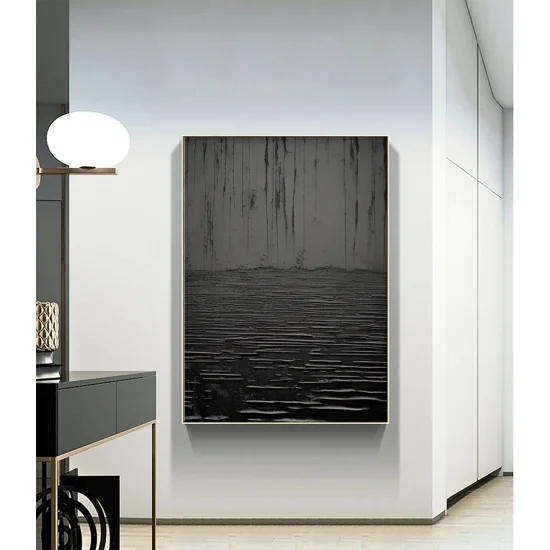 Black Texture Abstract Custom Order Abstract Oil Painting