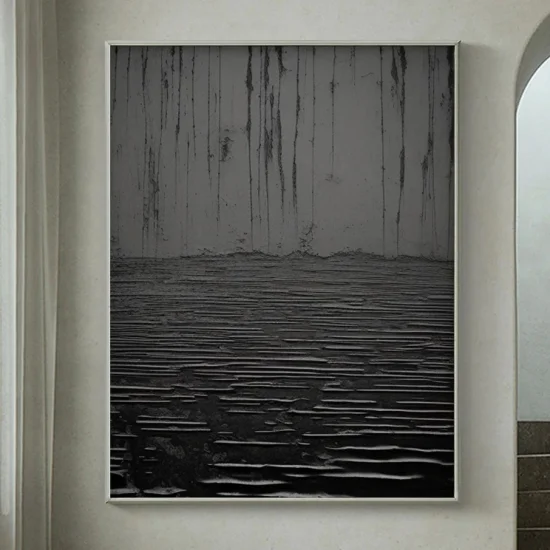 Black Texture Abstract Custom Order Abstract Oil Painting